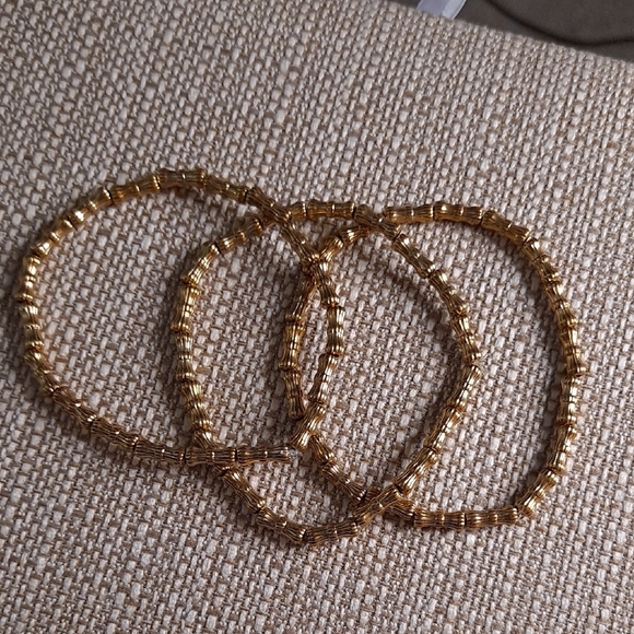 Elegant Gold Beaded Bracelets - Picture 1 of 2